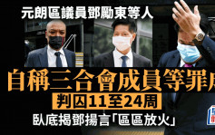 元朗区议员邓励东等3男  自称三合会成员等罪成判囚11至24周