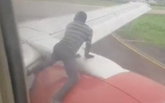飞机起飞前爬机翼图入机舱 尼日利亚男子被捕
