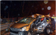私家車沙田越線遭攔腰撞凹 24歲司機死亡遺長長血路