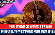 特朗普胜选 加密货币ETF受捧 贝莱德比特币ETF资产规模首超黄金ETF