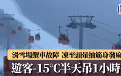 張家口滑雪場纜車故障  多名遊客-15℃吊吊揈1小時凍到抽筋