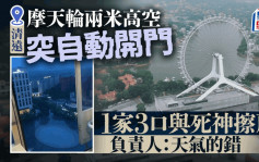 天氣的錯？清遠摩天輪空中自動開門  1家3口死神擦肩