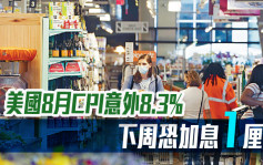 美國8月通脹8.3%超預期 市場料或加息1厘 分析：加快香港加P