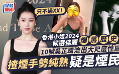 香港小姐2024丨10號吳芷靖黑歷史曝光？性感內衣照尺度驚人 揸煙手勢純熟疑是煙民：只不過XX