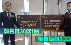 热辣新盘放送｜瀚名推30伙1房 折实每尺2.33万 