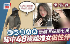 東張西望丨近60歲人夫網上搵性伴侶睇中48歲飢渴離婚女  為「免費餐」失7萬元：衰鹹濕