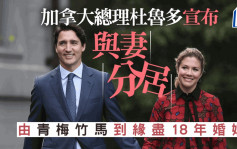 加拿大總理杜魯多宣布與妻分居  由青梅竹馬到緣盡18年婚姻