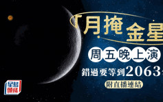 「月掩金星」周五晚上演 错过要等到2063年（附直播连结）