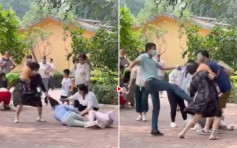 北京动物园爆互殴抱孩童大妈照出手 动物目睹失控模仿