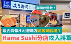 Hama Sushi進駐將軍澳開分店！「壽司郎勁敵」主打平價迴轉壽司 區內齊集4大連鎖店變壽司戰場？