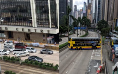 【逃犯條例】金鐘道東行四車停駛 城巴灣仔逆線路中停車