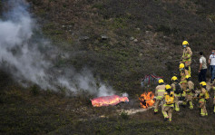 跨部門大嶼山山火演習 模擬20行山人士受傷失蹤