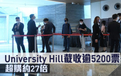 熱辣新盤放送｜University Hill截收逾5200票 超購約27倍