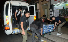 元朗警方反三合會拘28人　無牌酒吧檢500支酒