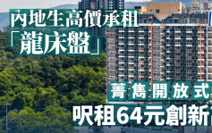 内地生高价承租「龙床盘」 菁隽开放式户尺租64元创新高