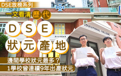 DSE放榜2024︱一文看清歷代DSE狀元「產地」 哪間學校狀元最多？1學校曾連續9年出產狀元