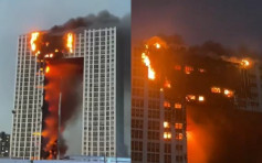 大连著名公寓起火浓烟冲天 无人受伤