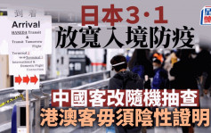 日本3月1日起放寬中國入境防疫措施 入境檢改為隨機抽查
