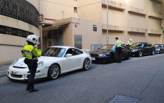 警方港島打擊非法賽車及超速 扣查17車發580張告票