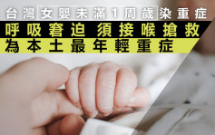 台灣未滿一歲女嬰染疫現重症 成最年輕重症病人