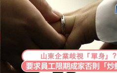 唔結婚就炒？山東企業霸道規定被責令改正急撤回