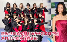 櫻坂46現感染群組再多6名成員中招   木村佳乃宣佈確診新冠