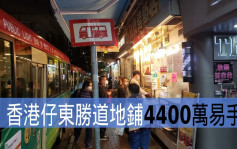 最新工商铺成交｜香港仔东胜道地铺4400万易手