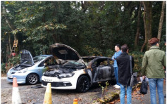 粉嶺白色私家車焚毀　起火原因有可疑