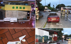 元朗私家车撞甜品店　疑人烧车图毁证据