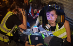 【七区集会】深水埗护受伤摄影师 大公报记者一度被指袭警押入警署