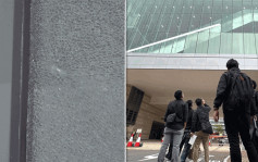 西九法院玻璃幕牆上月遭外物射穿 警懸紅15萬元緝兇