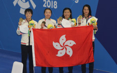 香港女子4X200自由泳接力賽再添一銅