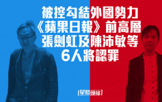 《蘋果日報》前高層張劍虹及陳沛敏等被控勾結外國勢力 6人將認罪