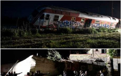希臘火車出軌撞住宅2死7傷　居民跳露台逃生
