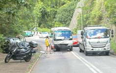 馬鞍山西沙路旅巴失控越線撼私家車 司機涉藥駕及危駕被捕