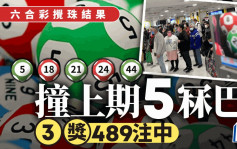 六合彩攪珠結果「撞樣」中秋金多寶  5個號碼一樣  二三獎只派下限獎金