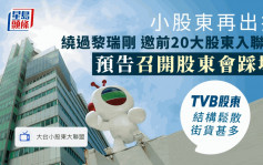 TVB小股東行動升級 邀前20大股東加盟 預告召開EGM狙擊