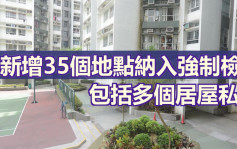 增35個地點納入強檢 包括黃埔花園曉峰灣畔浪翠園(附名單)