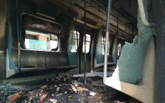 【大三罷】車站列車遭破壞 東鐵列車嚴重損毀