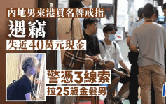 內地男來港買名牌戒指遇竊失近40萬元現金 警憑3線索拉25歲金髮男