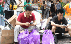 颱風泰利︱「落波」後旺角市面人流增 旅客出動購物 菜販指生意大受打擊