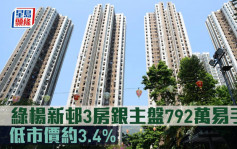 二手市况｜绿杨新邨3房银主盘792万易手  低市价约3.4%