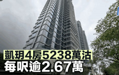 凯玥4房5238万沽每尺逾2.67万