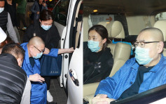 甘比陪伴坐輪椅現身醫院 劉鑾雄中氣十足回應沒事