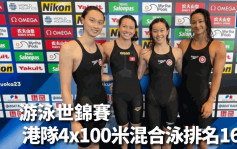 游泳世锦赛｜女子4x100米混合泳 何诗蓓欧铠淳游出4分04秒89排名16