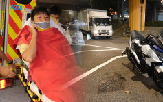 葵涌3車串燒相撞 鐵騎士受傷送院