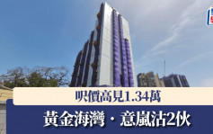 黃金海灣．意嵐沽2伙 呎價高見1.34萬