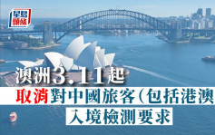 澳洲3.11起取消對華旅客出發前新冠檢測要求 包括港澳旅客