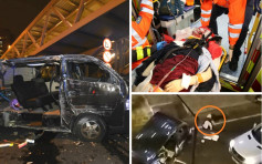 龍翔道貨Van失事撞壆  32歲電召女乘客拋出車亡