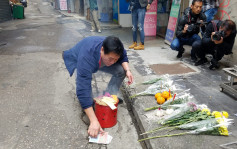 【北角車禍】市民擺放鮮花祭品向死者致哀 上香街坊：求安心